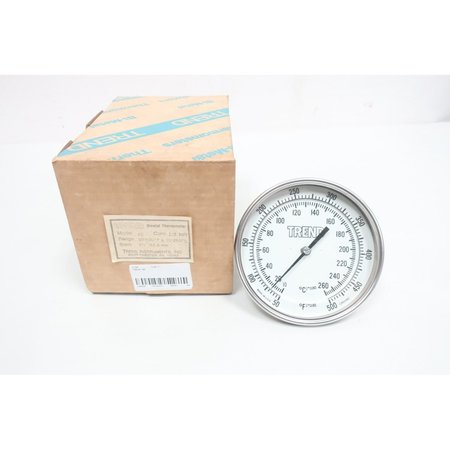 TREND 5In 1/2In 2-1/2In - 0/10-260C Npt Bimetal Thermometer 50